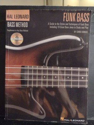 Funk Bass Guitar Lessons Learn to Play Music Hal Leonard Tab Book & W/CD New!!!