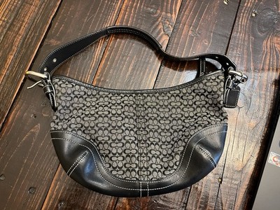 Coach Soho Signature C Hobo Handbag Shoulder Bag Purse Black | eBay