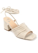 Journee Collection Women's Felisity Open Square Toe Block Heel Sandals Beige 9