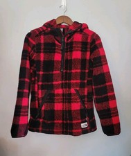 North Face Women's Campshire Sherpa Fleece Pullover Hoodie 1/4 Zip Plaid Small