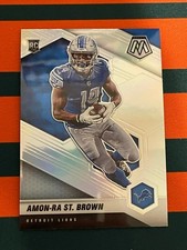 2021 PANINI MOSAIC AMON-RA ST BROWN SILVER PRIZM ROOKIE DETROIT LIONS