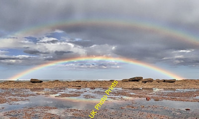 Foto 6x4 Double Rainbow, Saltburn Scar Brotton Ebbe bei Saltburn und c2016