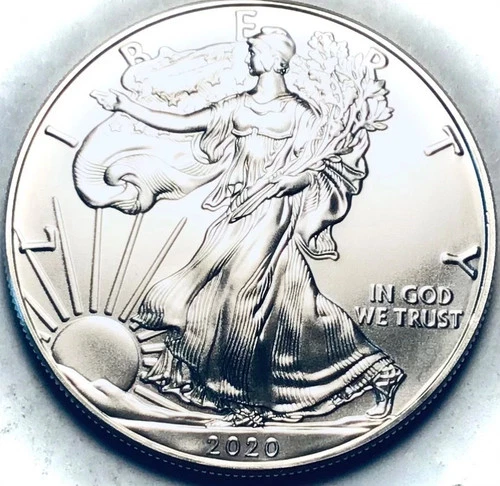 2020 Walking Liberty Coin American Silver Eagle Dollar .999 Fine  1-Troy Oz Cert