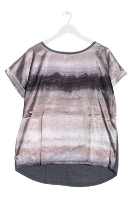 ALBA MODA Blusenshirt Damen Bluse Gr. DE 40 schwarz-nude-wollweiß Casual-Look
