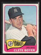 1965 Topps #475 Clete Boyer - VG/EX Set Break!