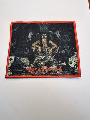 DEATH SS, IN DEATH OF STEVE SYLVESTER, RED BORDER, 4X4 INCHES, WOVEN PATCH