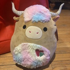 NWT Squishmallow CANDELA The Highland Cow 16" Limited Valentines Release