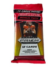 2021 Panini Prizm Draft Picks College Football Fat Value Cello Pack (12 Cards)