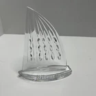 Vintage Waterford Crystal Clear Sailboat NAUTICAL Boat Paperweight Figurine 5.5"