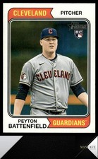 2023 Topps Heritage #663 Peyton Battenfield Rookie Cleveland Guardians