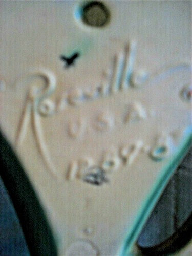 RARE 1940 Roseville Pottery White Rose Brown Wall Pocket 1289-8 - Picture 7 of 12