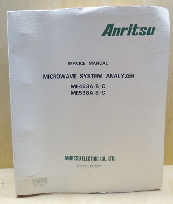 ANRITSU ME453A / B / C ME538A / B / C MICROWAVE SYSTEM ANALYZER SERVICE MANUAL