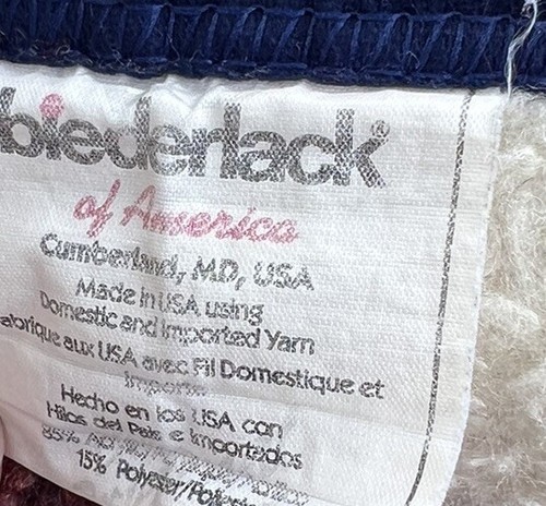 Biederlack USA Stadium  Blanket Camp Wrap Red White Blue Snap Zip Close Flaw - Picture 4 of 8