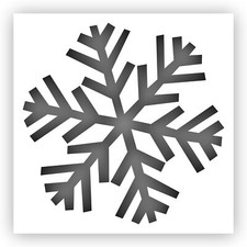 Snowflake 1 Stencil - Choose a Size - Laser-Cut Reusable Plastic