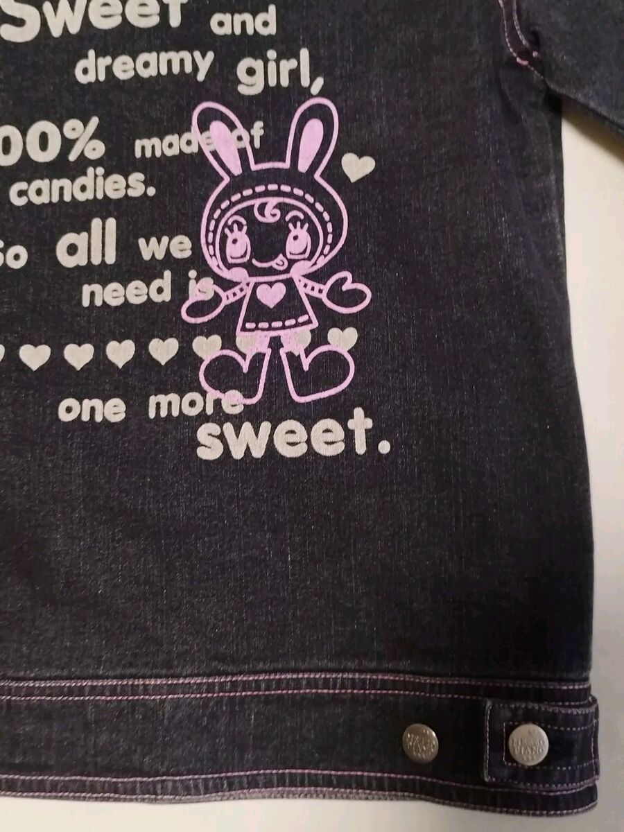 mezzo piano denim jacket girls 160cm Japan kawaii heart