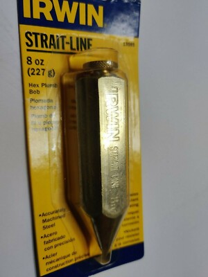 IRWIN Tools Hexagonal Plumb Bob, 8-ounce 13085