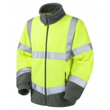Leo Workwear Hartland Class 3 Yellow Fleece Jacket Pre