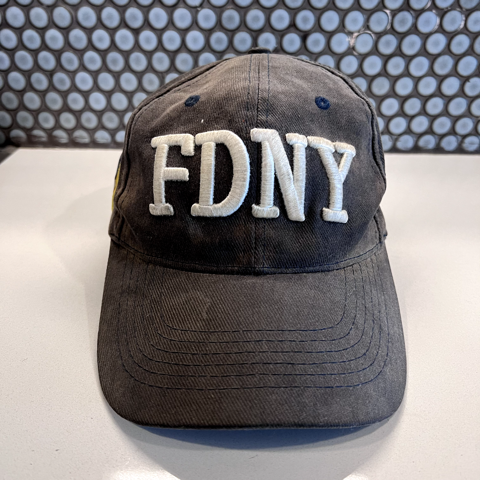FDNY Fire Department Cap Adjustable Strap Back Gray Hat for Adults  