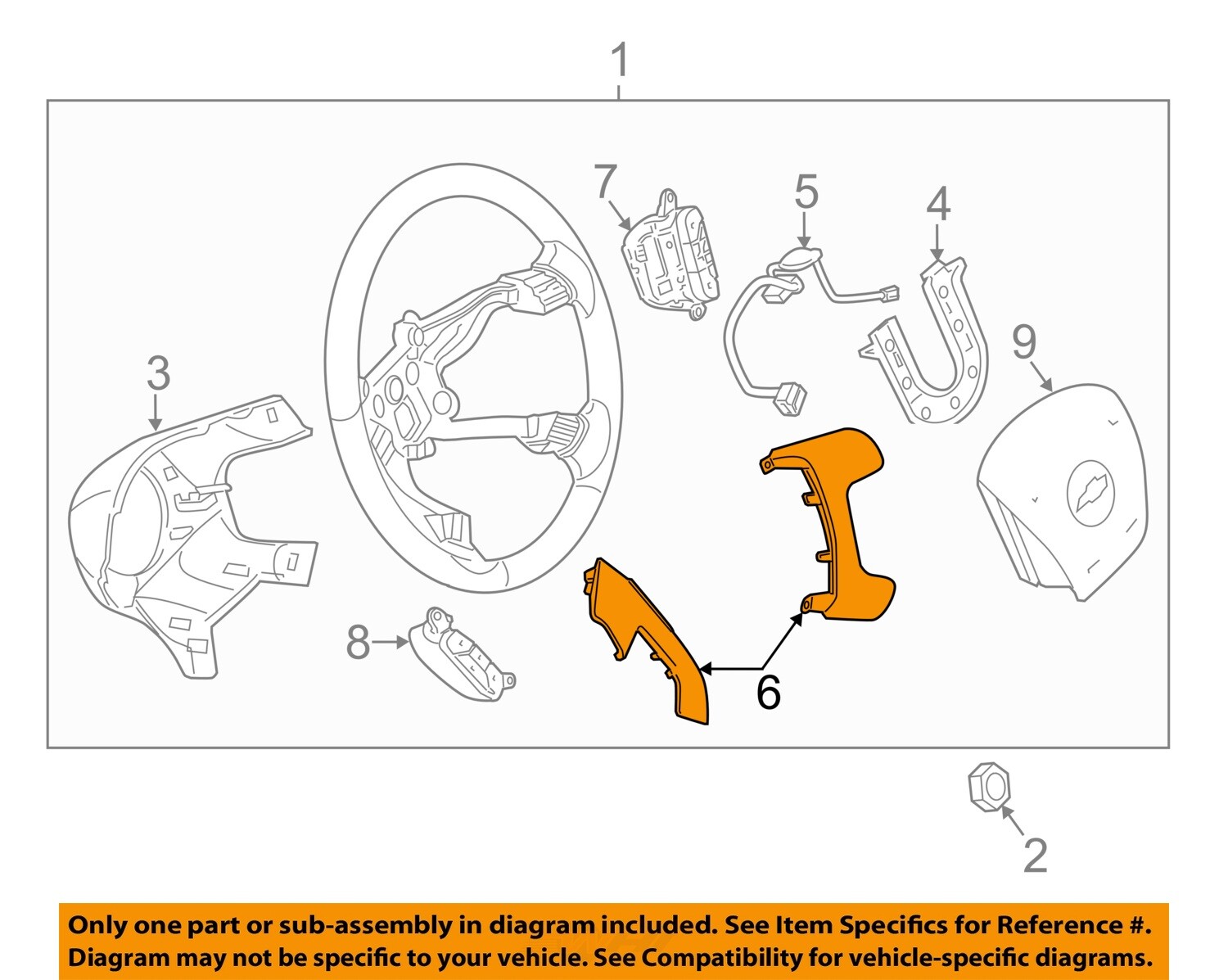 GM OEM Steering Wheel-Trim Cover Right 25889488 | eBay 