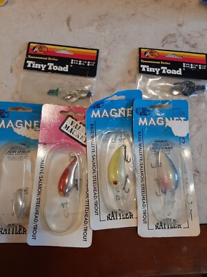 Lot Of 6 Vintage Bass Hunter Lures Nos Original Packiging Price is for All 6