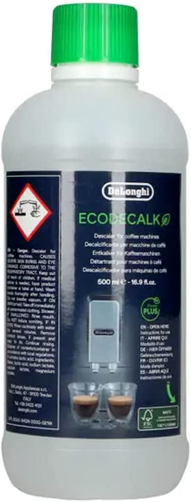1PC De Longhi Ecodecalk DLSC500 Natural Descaler For Coffee Machine 500ML Pack — image 2