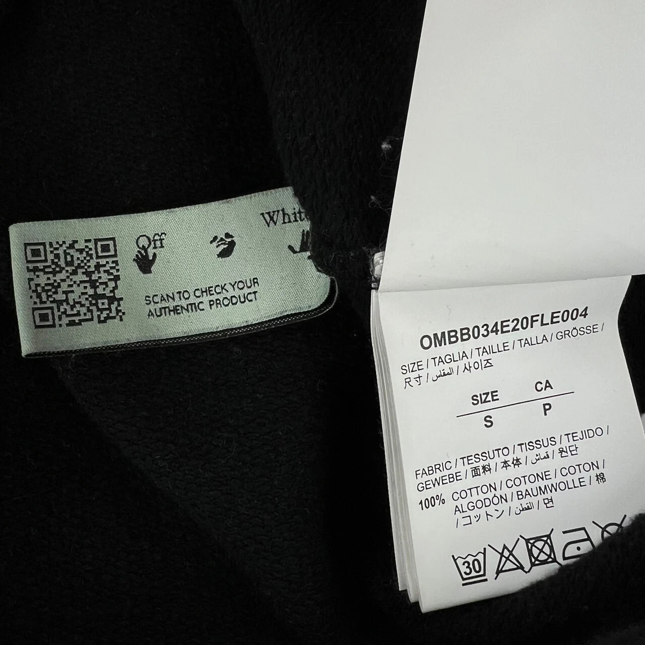 Felpa nera con cappuccio Off White Stencil Arrows