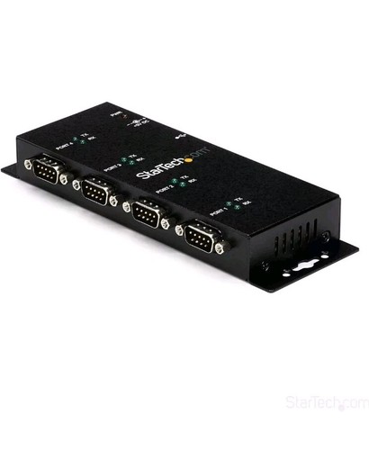 Adaptateur StarTech.com 4 ports USB vers série RS232 montage mural boîte à rail dommage