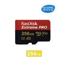 Sandisk 256GB Extreme Pro MicroSD Memory Card GoPro MAX HERO9 HERO8 HERO7 Black