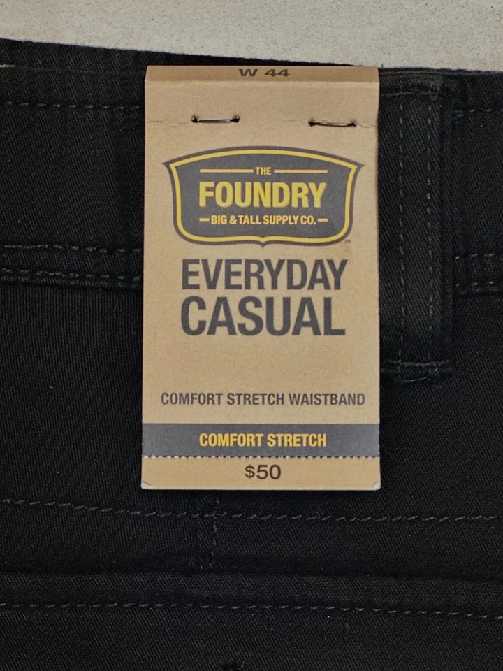 The Foundry Men's Cargo Shorts Comfort Stretch Casual Size 44 Black C1030 - Image 2 of 4