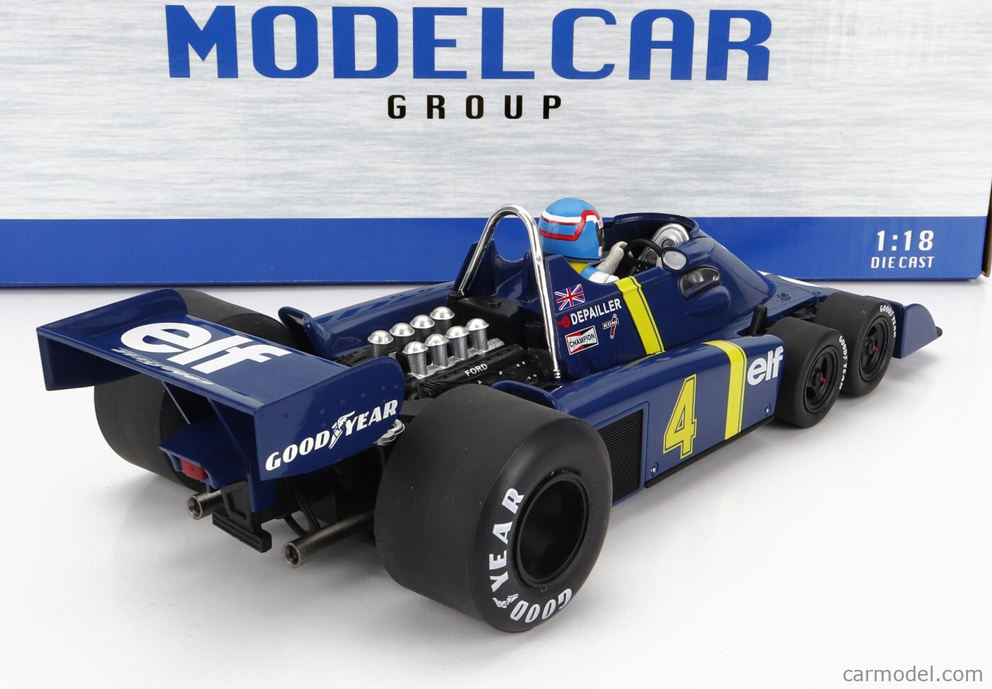 Model Car Group F1 Tyrrell P342 4 2nd Sweden P.Depailler 1/18 Scale