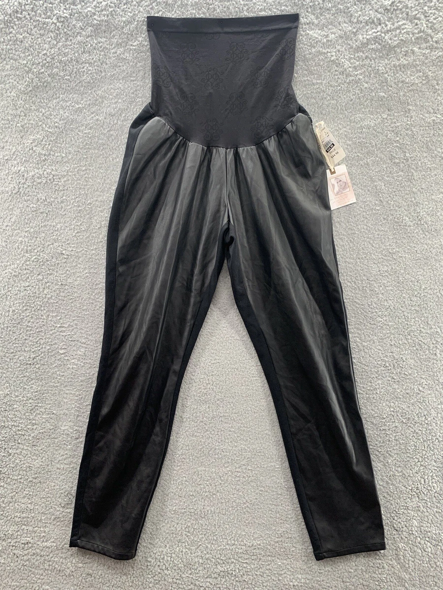 Jessica simpson secret fit clearance belly faux leather maternity leggings