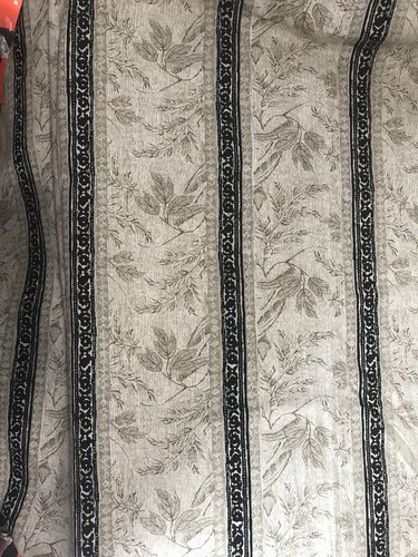 Skyel Enterprises 2267 Fabric Brown Black Leaves Branches Drapery 120�x128� MCM - Bild 7 von 9