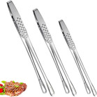 3Pcs Cooking Tweezers Tong Stainless Steel Grill Kitchen Food Tongs for Serving