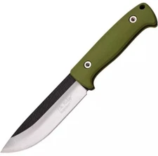 Elk Ridge Fixed Knife Stainless Steel Blade - Green Nylon Handle - ER-555GN