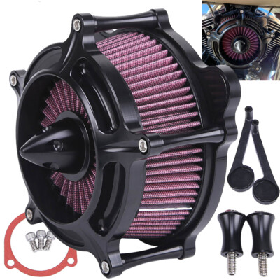 Turbine Air Cleaner Intake Filter For Harley Road King Street Glide Dyna Softail