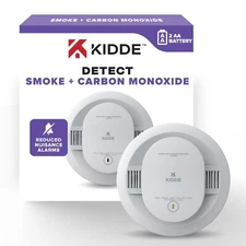 Kidde Smoke & Carbon Monoxide Detector, AA Battery Powered, LED Warning Light
