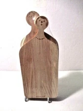 Set of 2 Bamboo Serving Trays Kikkerland PM21 Mr. & Mrs.Figures10"L New Sealed 