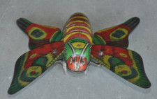 Vintage Friction Colorful Unique Litho Butterfly Tin Toy , Japan 