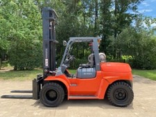 Toyota 7FGU70 2007 15500 LB 3 etapas mástil LP gasolina carretilla elevadora neumática palanca de cambios lateral