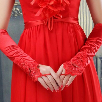 red lace applique