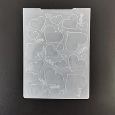 Happy Valentine's Day Love Heart Background Embossing Folder for Card Making ...