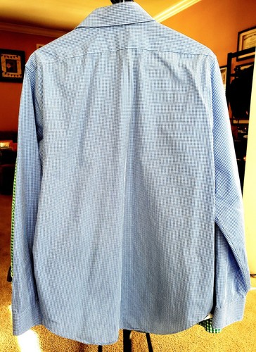 Calvin Klein Dress Shirt Men's L Cotton 16 34/35 Slim Fit No Iron MINT - Picture 3 of 4