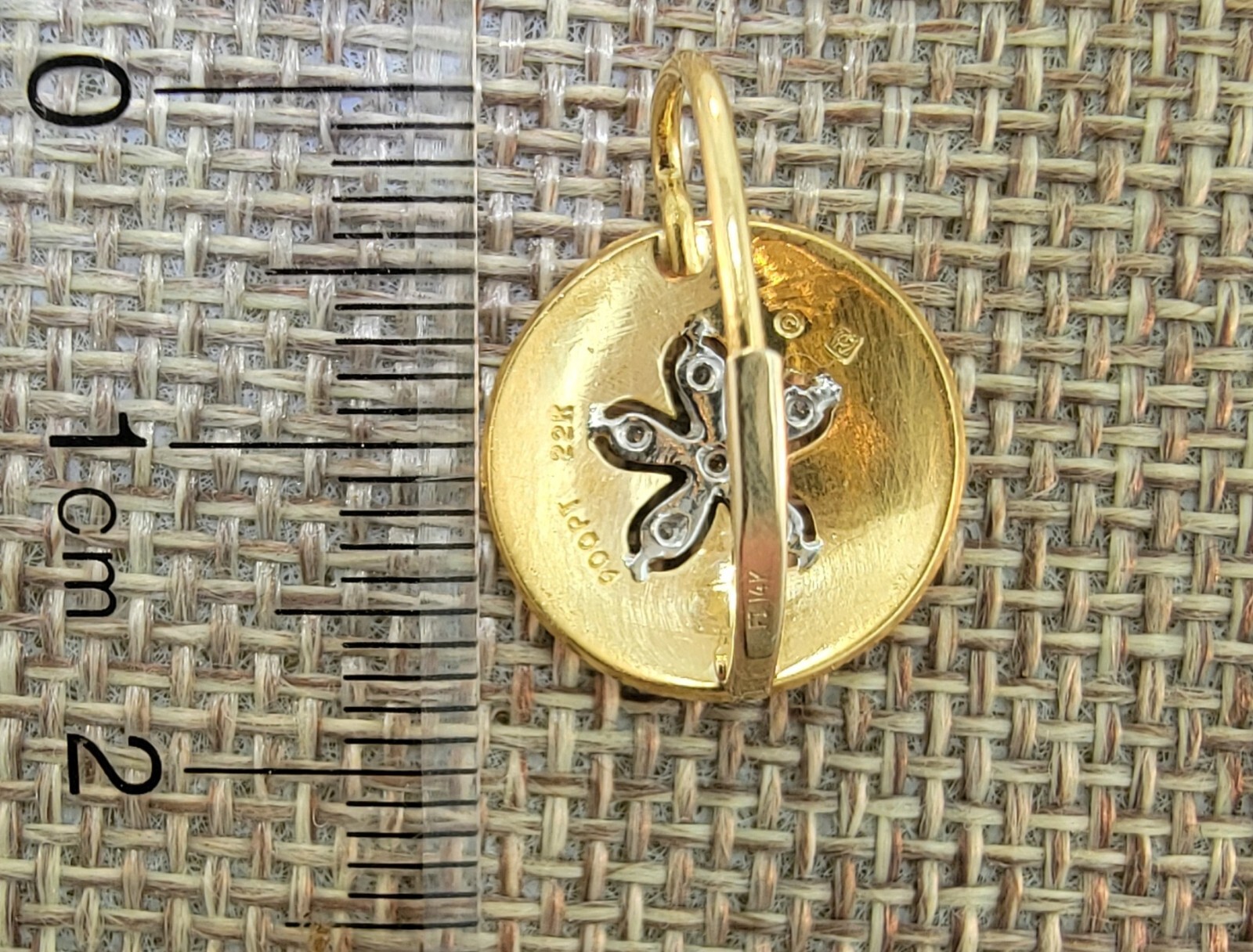 Cathy Waterman 22k Gold  Platinum Diamond Sand Do… - image 6