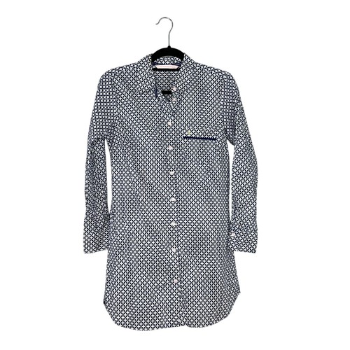 Victoria's Secret Long Sleeve Sleep Shirt Sz XS Button Front Embroidered Pocket