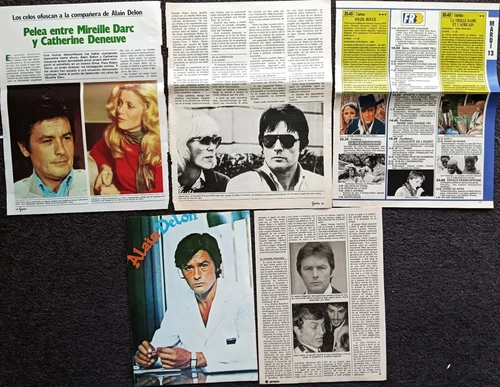 Alain Delon magazine clippings
