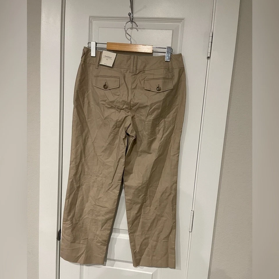 Nuevo con etiquetas Ann Taylor $88 Bambú Hebilla Margo Pantalón Elástico US 10 Foto 3 de 4