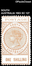 SOUTH AUSTRALIA 1903 SC 127 QUEEN VICTORIA 1sh BROWN MNH OG FINE/VERY FINE