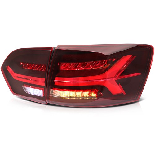 For 2011-2014 VOLKSWAGEN JETTA SAGITAR Red Taillights Taillamps Rear Pair - Picture 3 of 7