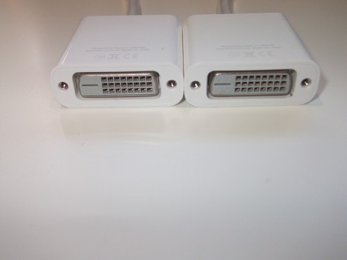 2x Genuine Apple Mini Display Port to DVI Adaptor A1305 MacBook Pro / Air - Picture 3 of 5