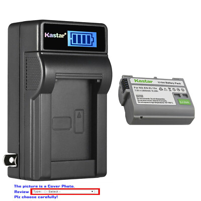 Kastar Battery LCD Wall Charger for Nikon Original EN-EL15a Nikon Genuine MH-25a